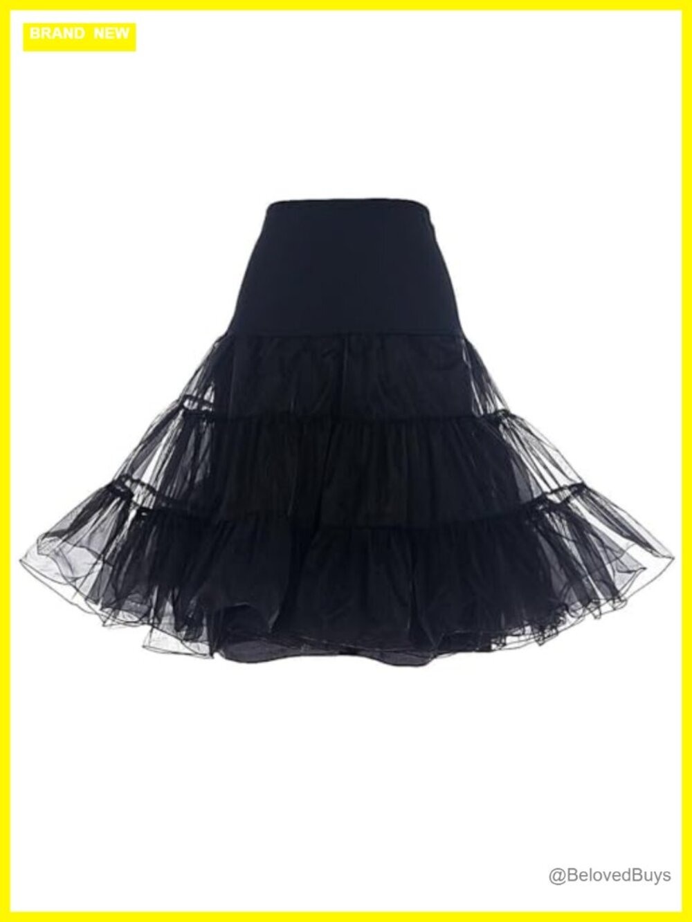 Tulle Crinoline Underskirt Midi Petticoat 25"